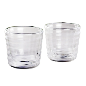 CONJUNTO COPO VIDRO DUPLO BISTRO FAIXAS 80ML C/2 UN