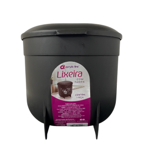 LIXEIRA PLASTICA P/PIA PRETO