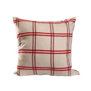 CAPA ALMOFADA NATAL 45X45CM XADREZ VM/BC