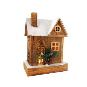 CASINHA NATAL MADEIRA RUSTICA DECOR 10L 17X10X24CM