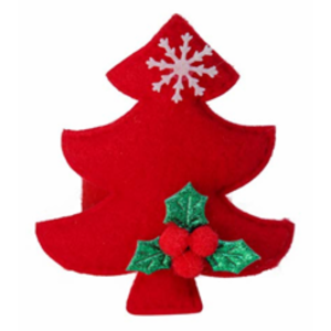 PORTA GUARDANAPO NATAL VELUDO VM/VD ARVORE C/4