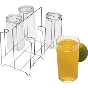 PORTA COPOS P/ 06 MESA CROMADO